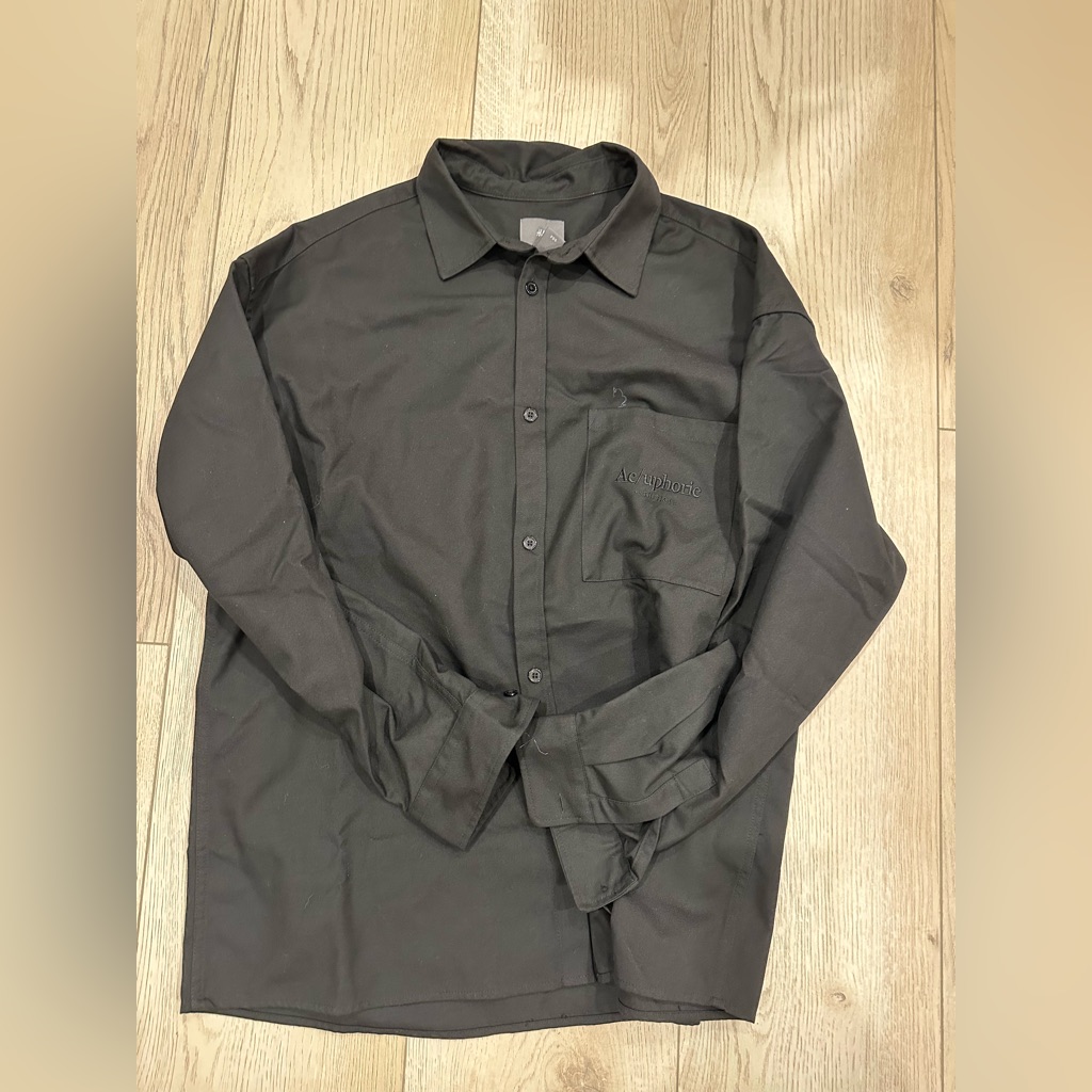 H&M Black Button-Up Shirt